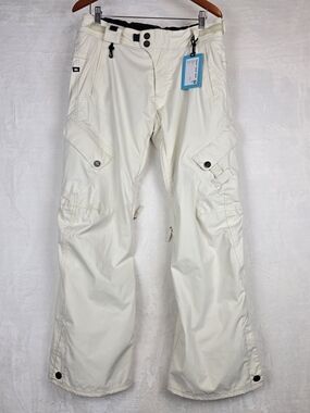 686 Smarty 3-in-1 Cargo Snowboard Pants Womens Medium Birch Fleece Liner